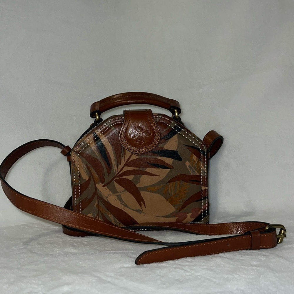 PATRICIA NASH PALM LEAVES MARINA MINI SATCHEL OR CROSSBODY